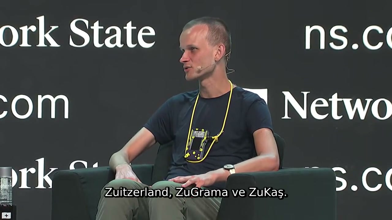 Vitalik Buterin naming ZuKaş at Network State Conference 2025